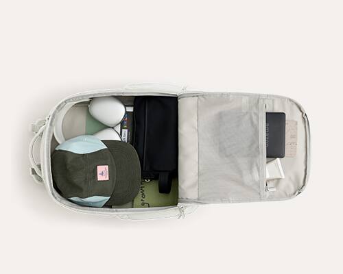 Alt View 1. Bagsmart - Moss 22L Backpack, 180° Full-Opening Work & Commute Daypack with 15.6" Laptop Sleeve for Daily Use - Dew White.