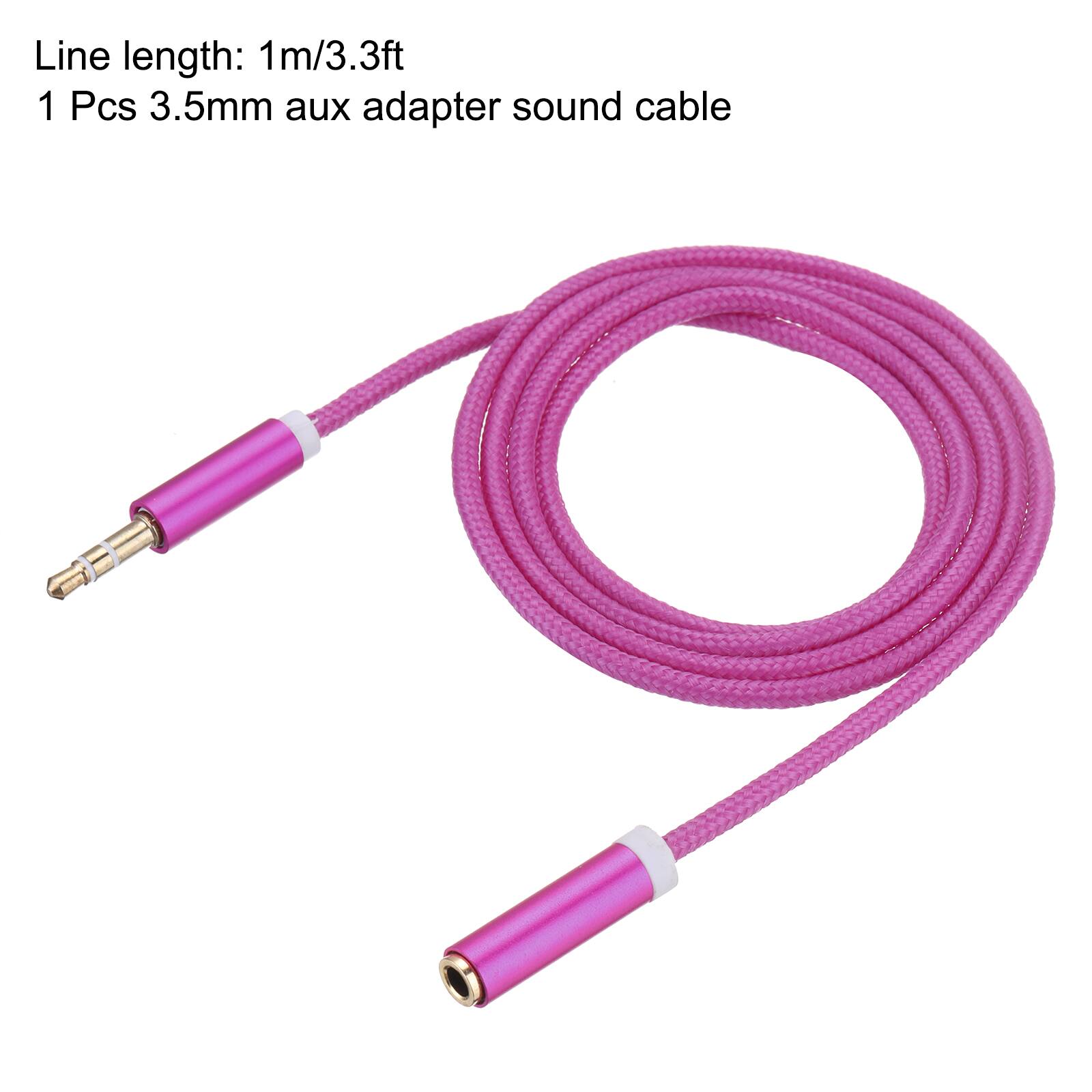 Line length: 1m/3.3ft  
1 Pcs 3.5mm aux adapter sound cable