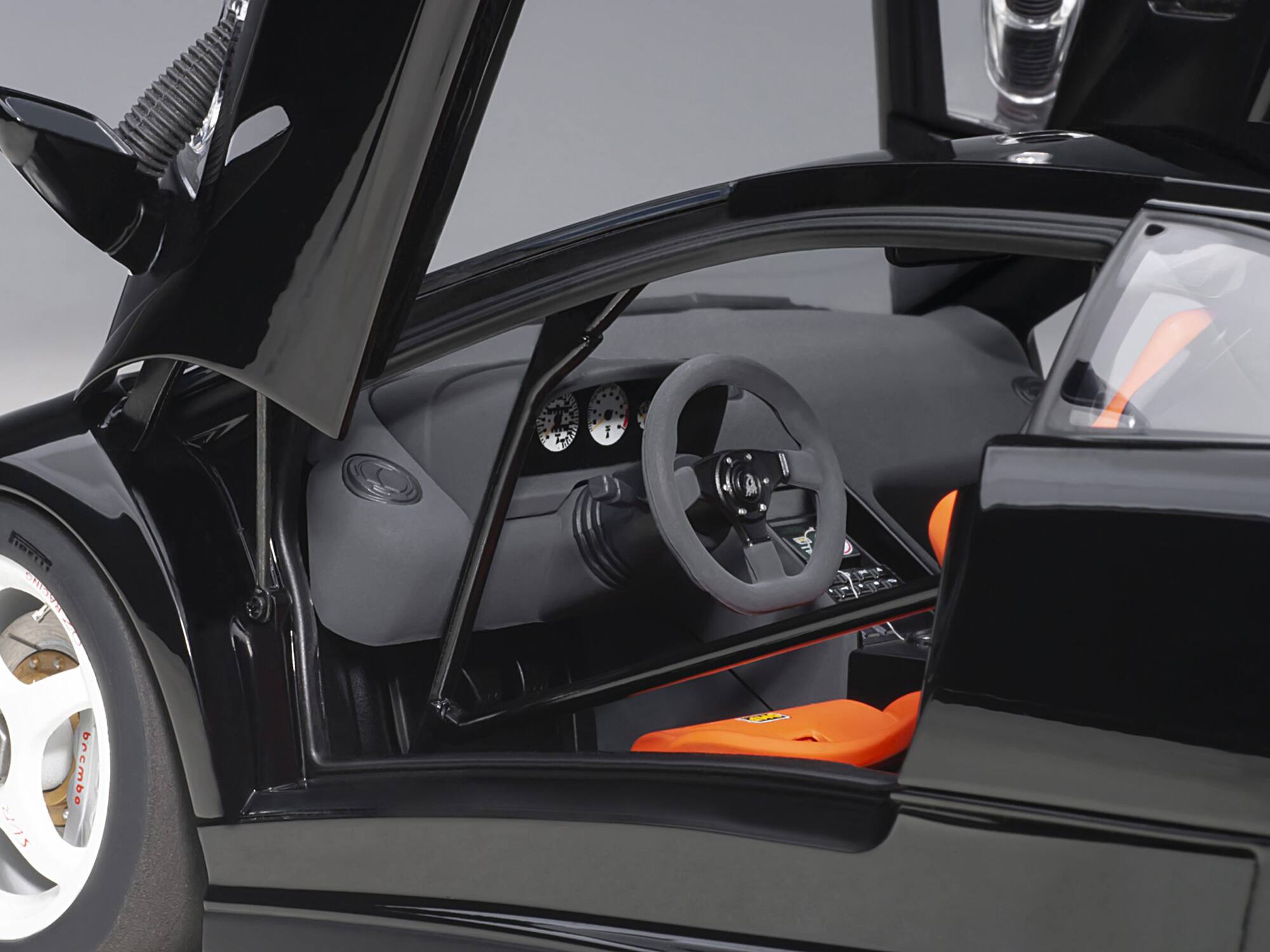 Alt View 3. Autoart - Lamborghini Diablo SV-R Deep Black 1/18 Model Car by Autoart.