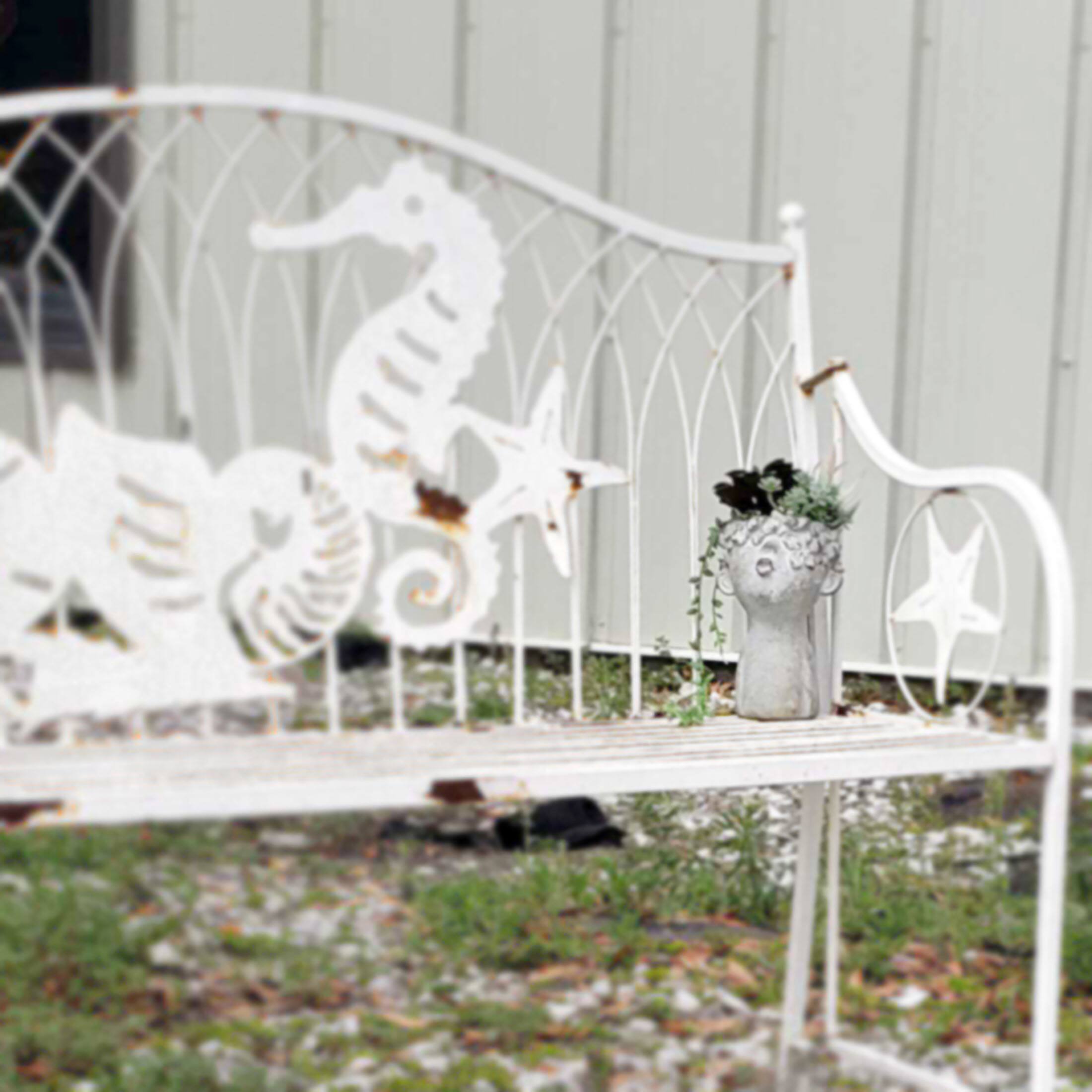 Alt View 3. Things2Die4 - Set of 2 Pucker Up Junior Kissing Face Weathered Finish Concrete Head Planter - Grey.