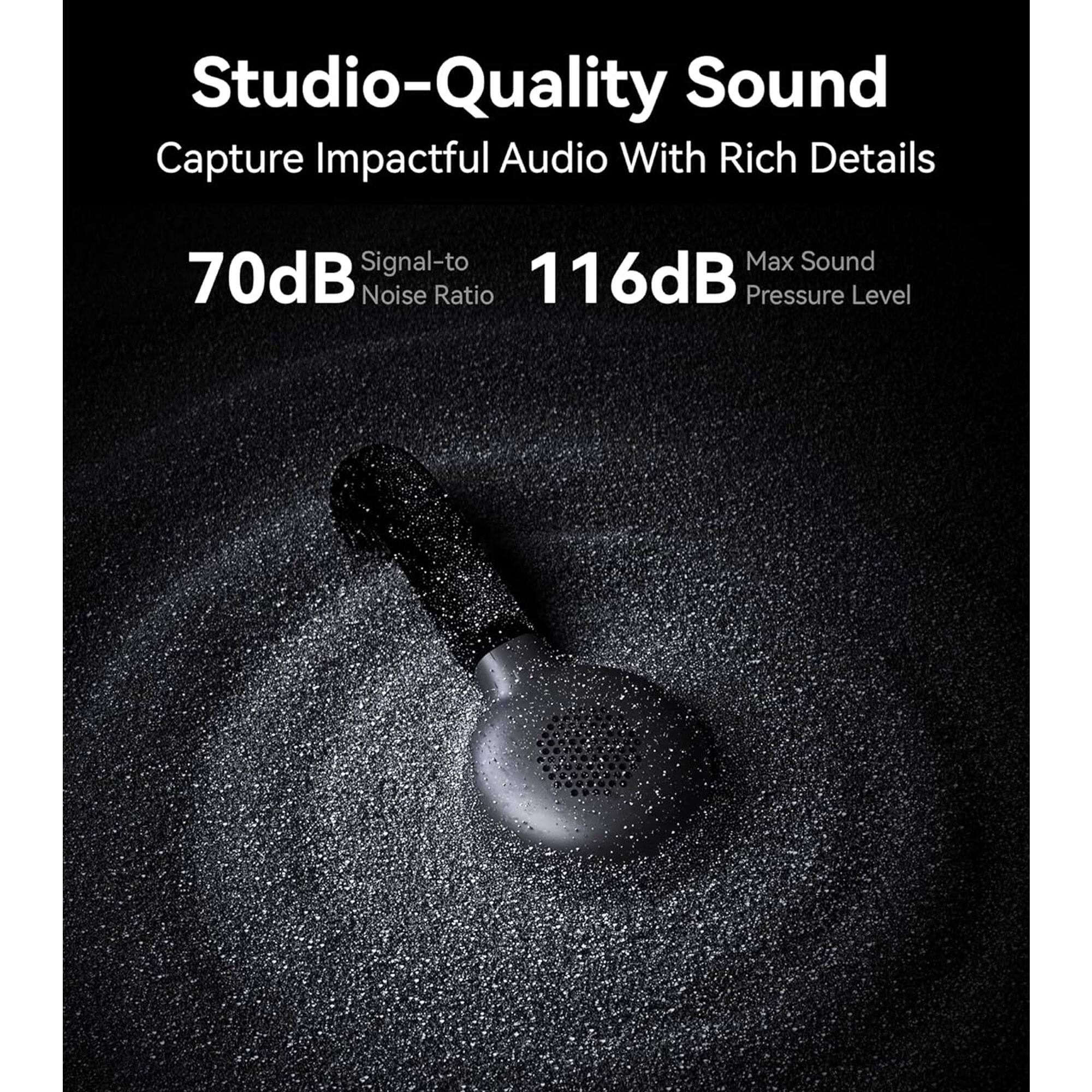 Studio-Quality Sound
Capture Impactful Audio With Rich Details
70dB Signal-to Noise Ratio
116dB Max Sound Pressure Level