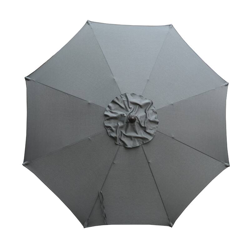Angle. Living Accents - Living Accents 9 ft. Tiltable Gray Market Umbrella.
