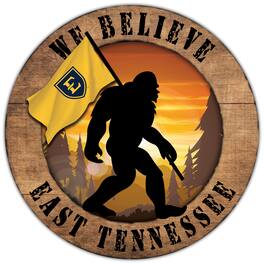 Fan Creations - ETSU Buccaneers 12'' We Believe Bigfoot Circle Sign - Multicolor