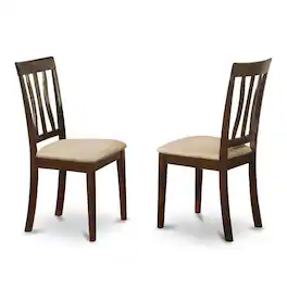 East West Furniture - LYAN7-CAP-C 7 Pc formal Dining room set-Kitchen Tables with Leaf 6 Dining Chairs - Cappuccino