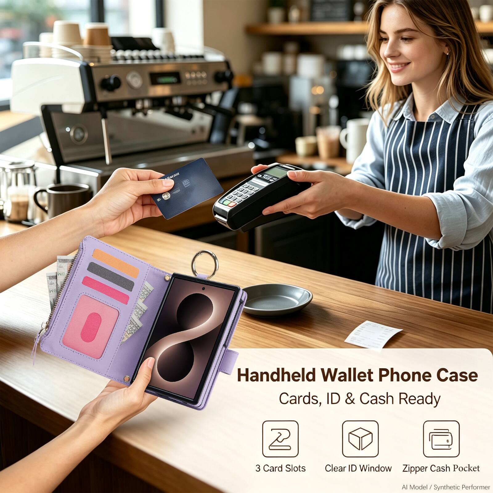 SMORG

a
BM
BM

Handheld Wallet Phone Case
Cards, ID & Cash Ready

3 Card Slots
Clear ID Window
Zipper Cash Pocket

All Model / Synthetic Performer