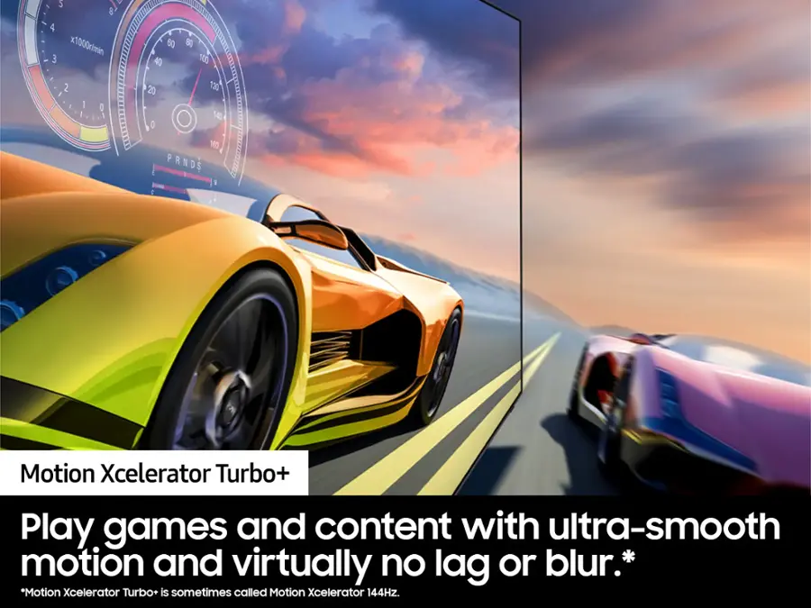 Motion Xcelerator Turbo+ is a feature that allows users to play games and content with ultra-smooth motion and virtually no lag or blur. It is sometimes referred to as Motion Xcelerator 144Hz. This feature provides an enhanced gaming experience by reducing motion blur and providing a smoother, more responsive experience.