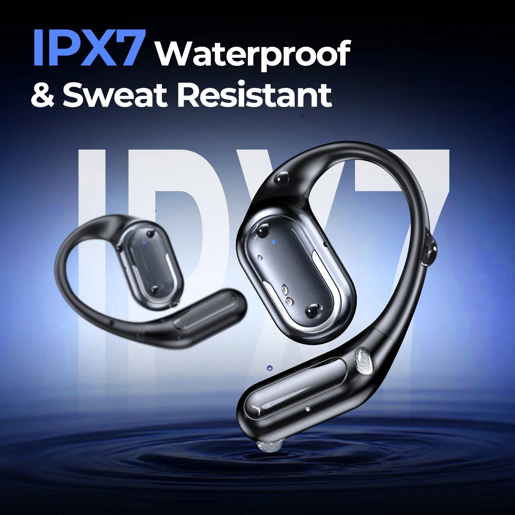 IPX7 Waterproof & Sweat Resistant