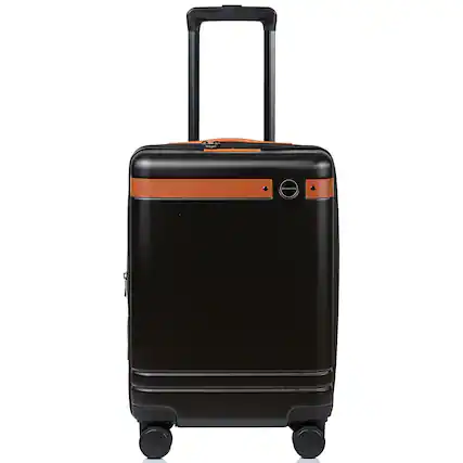 Front. Champs - Vintage IV Collection Carry-on Luggage Case - Black.