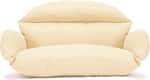 Front. LeisureMod - LeisureMod 2-Person Swing Chair Cushion, Plush Oxford Fabric, Weather-Resistant Hanging Egg Chair Replacement - Cream.