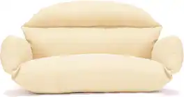 LeisureMod - 2-Person Swing Chair Cushion, Plush Oxford Fabric, Weather-Resistant Hanging Egg Chair Replacement - Cream
