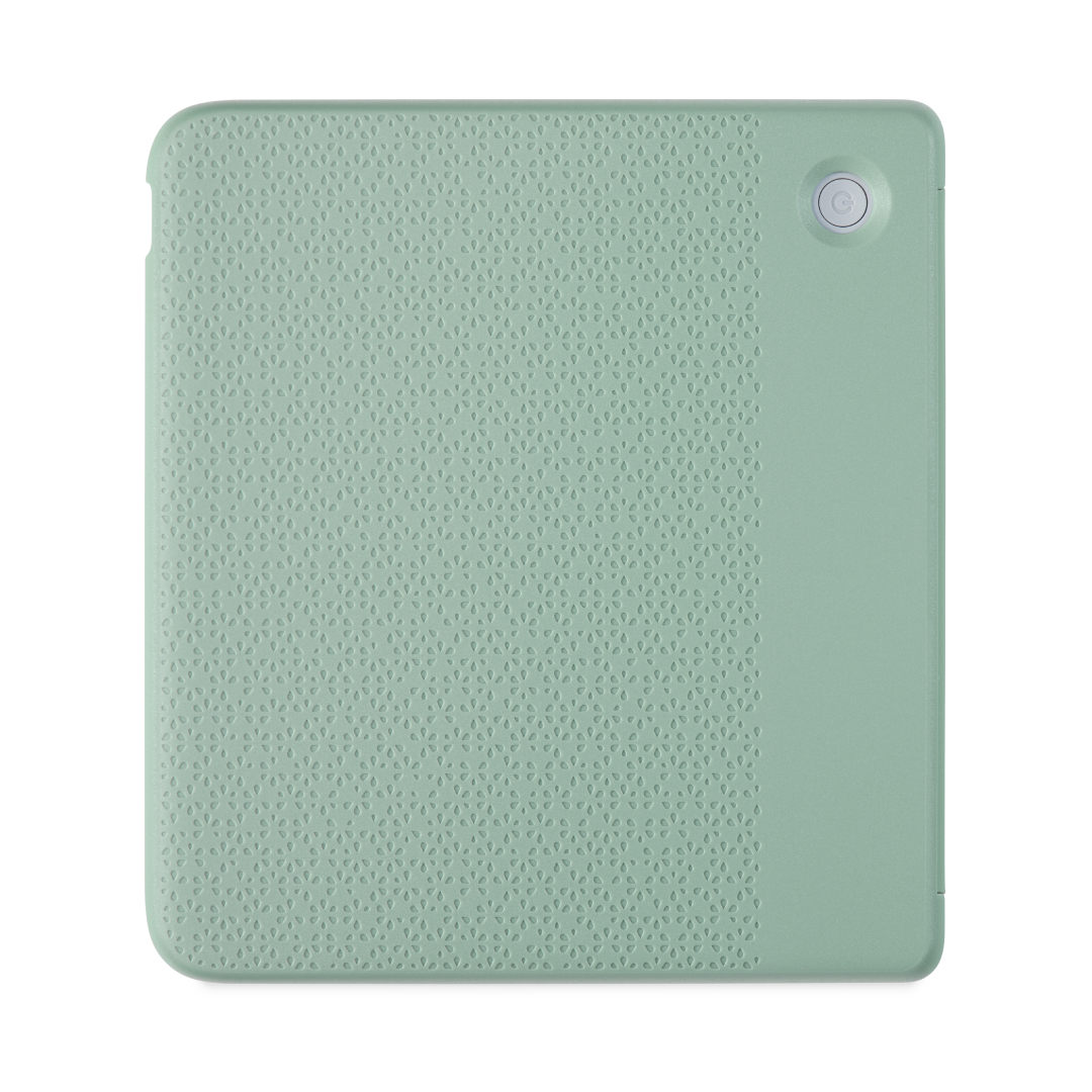 Alt View 1. Kobo - Kobo Libra Colour eReader (White) with Garden Green Basic SleepCover Bundle - Garden Green Basic SleepCover.