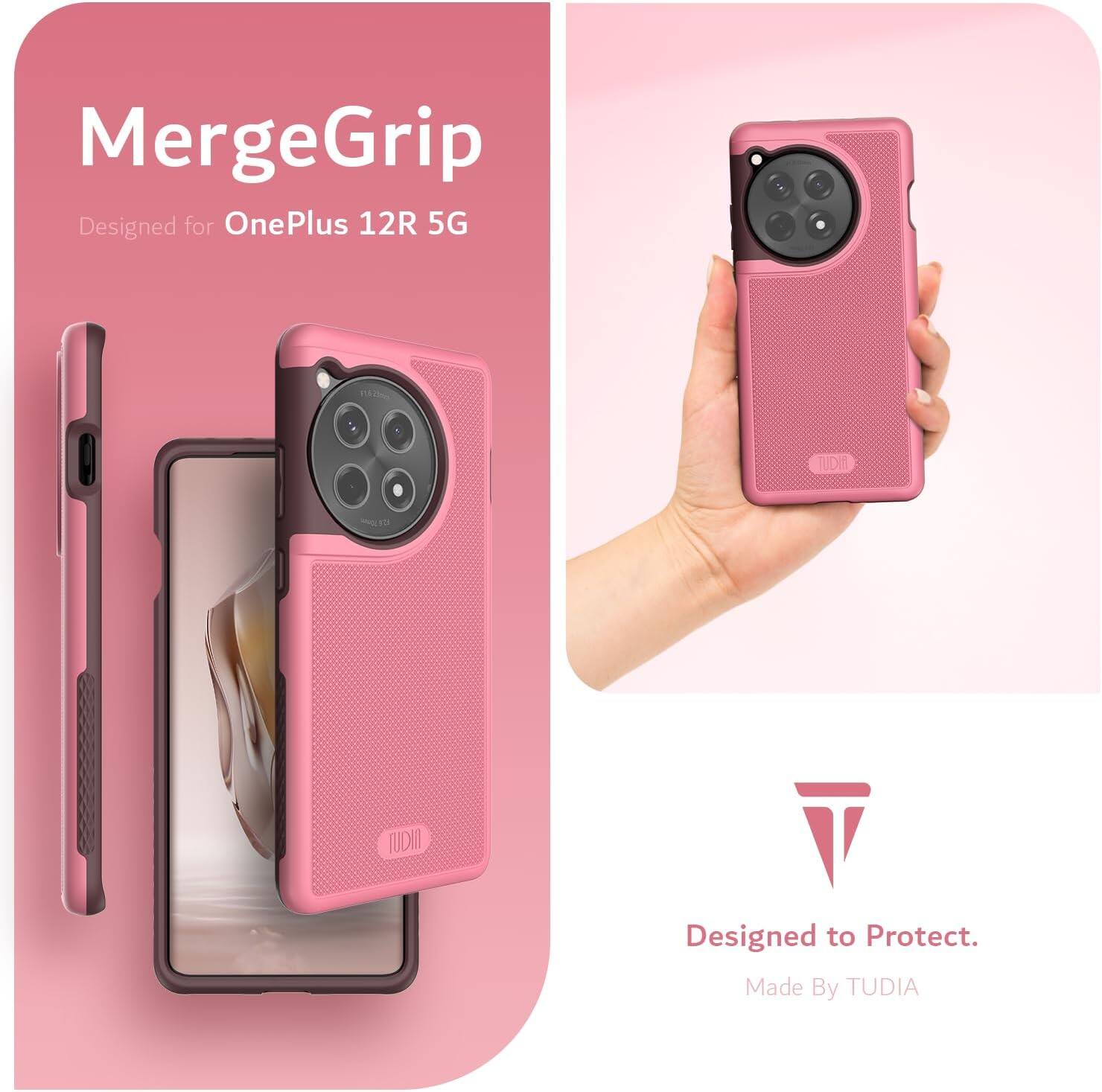 MergeGrip  
Designed for OnePlus 12R 5G  

Designed to Protect.  
Made By TUDIA