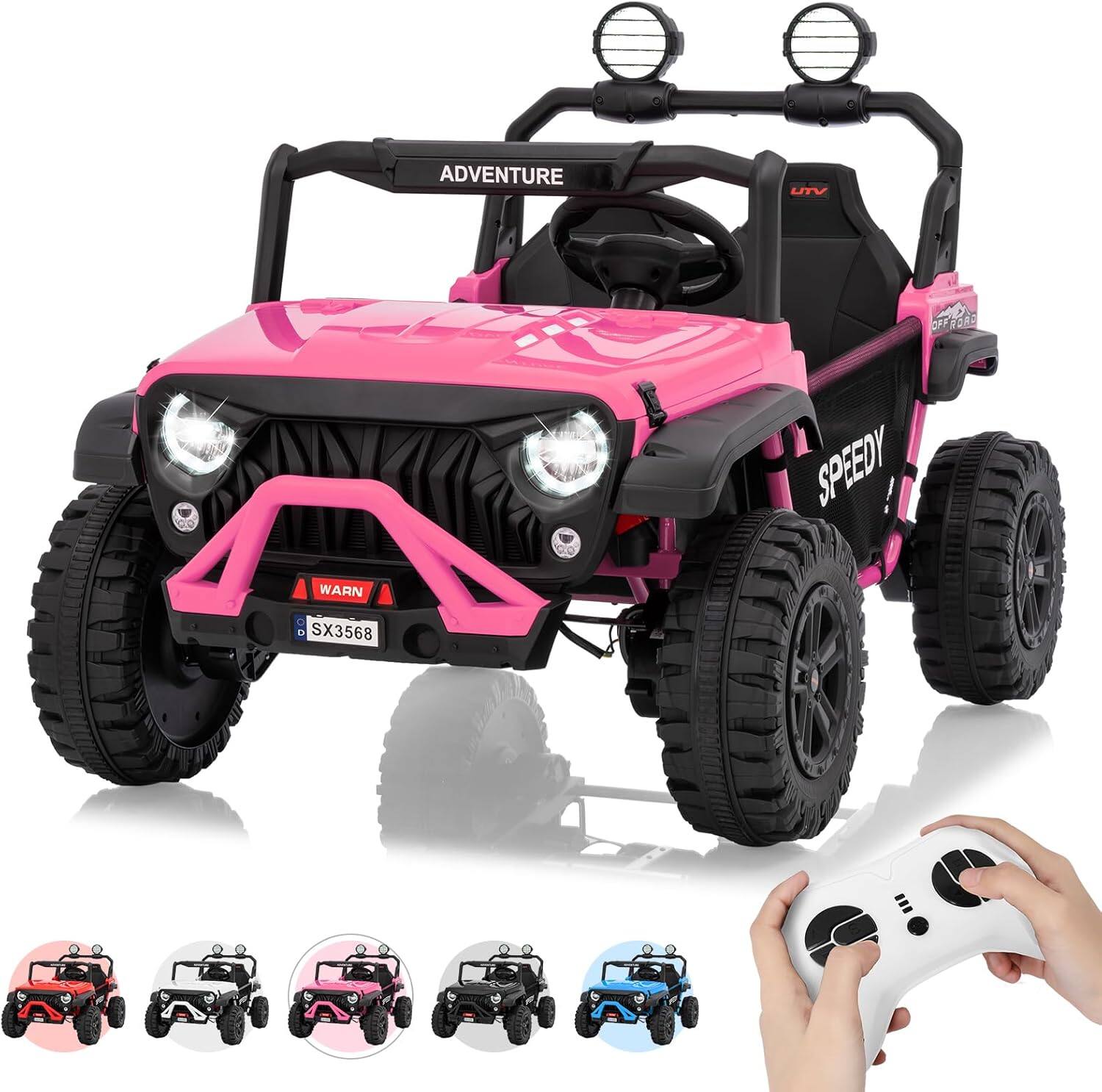 Homhougo - 2 Seater Ride on Car for Kids, 24V Ride on Toy, Fast 4.97MPH Truck, 4WD Kids Electric Vehicles with Remote Control price history on PriceWatchPro
