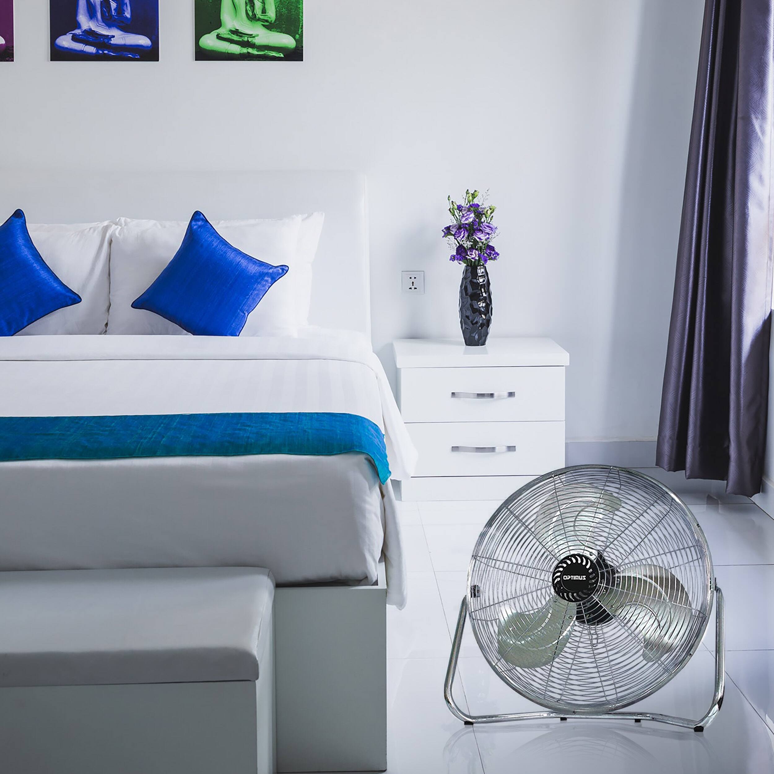 Alt View 2. Optimus - Optimus 18 in. Industrial Grade High Velocity Fan Silver - Silver.