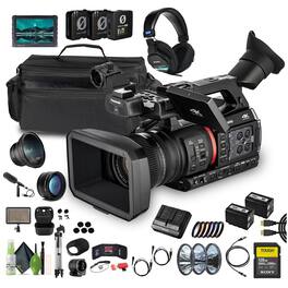 Panasonic - AG-CX370 UHD 4K Pro Camcorder with NDI|HX2 and Auto-Tracking, 128GB Memory Card