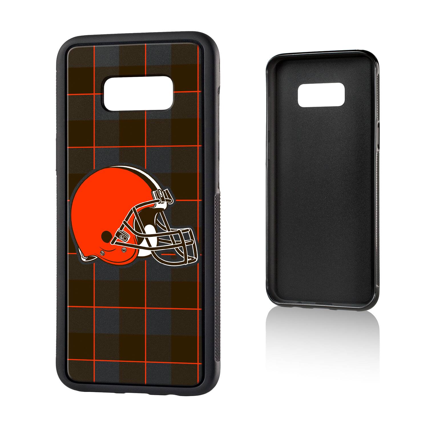 Alt View 2. Keyscaper - Cleveland Browns Galaxy Plaid Design Bump Case - S20 Plus - Multicolor.