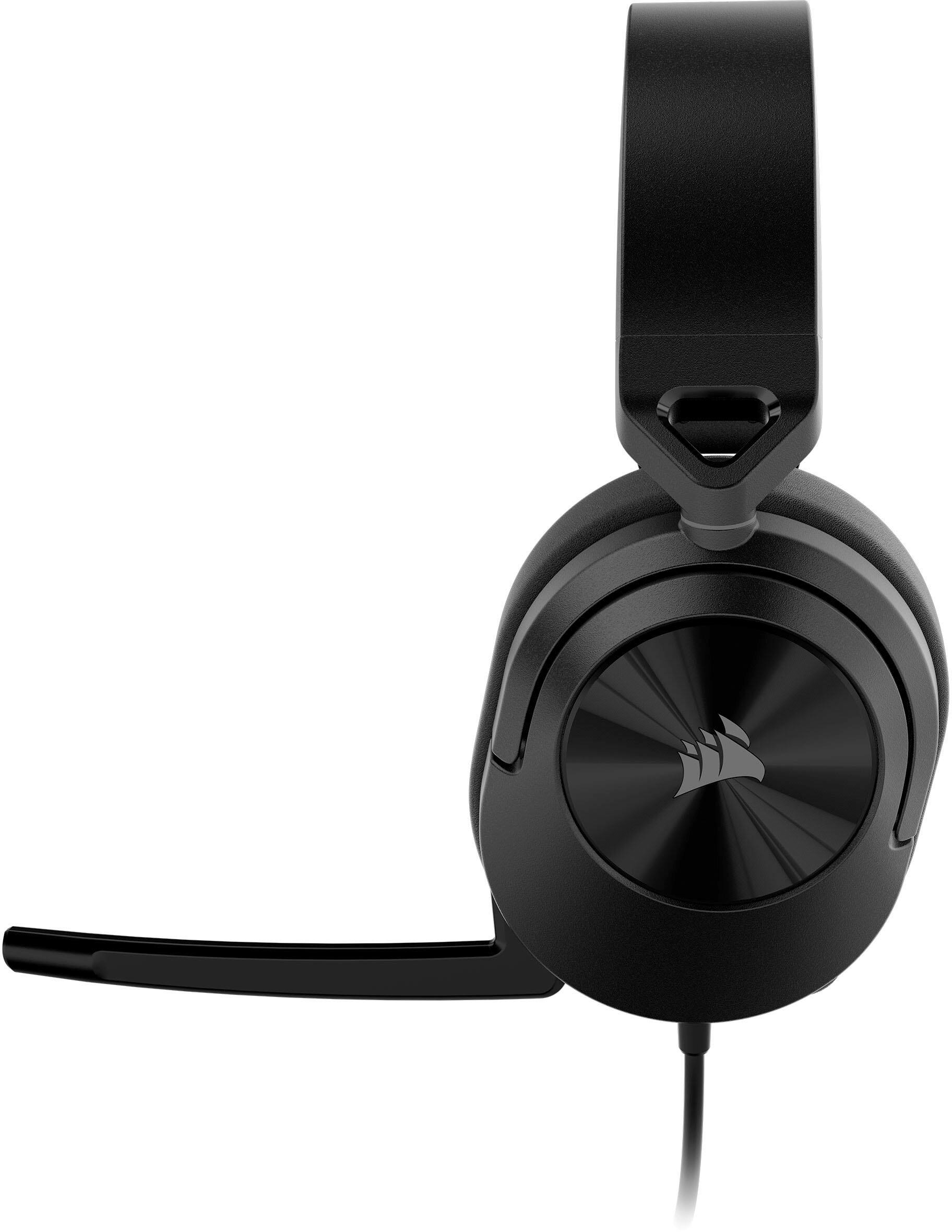 Angle. CORSAIR - HS55 SURROUND v2 Wired Gaming Headset for PC, Mac, PS5, PS4, Xbox, Switch, and Mobile - Carbon.