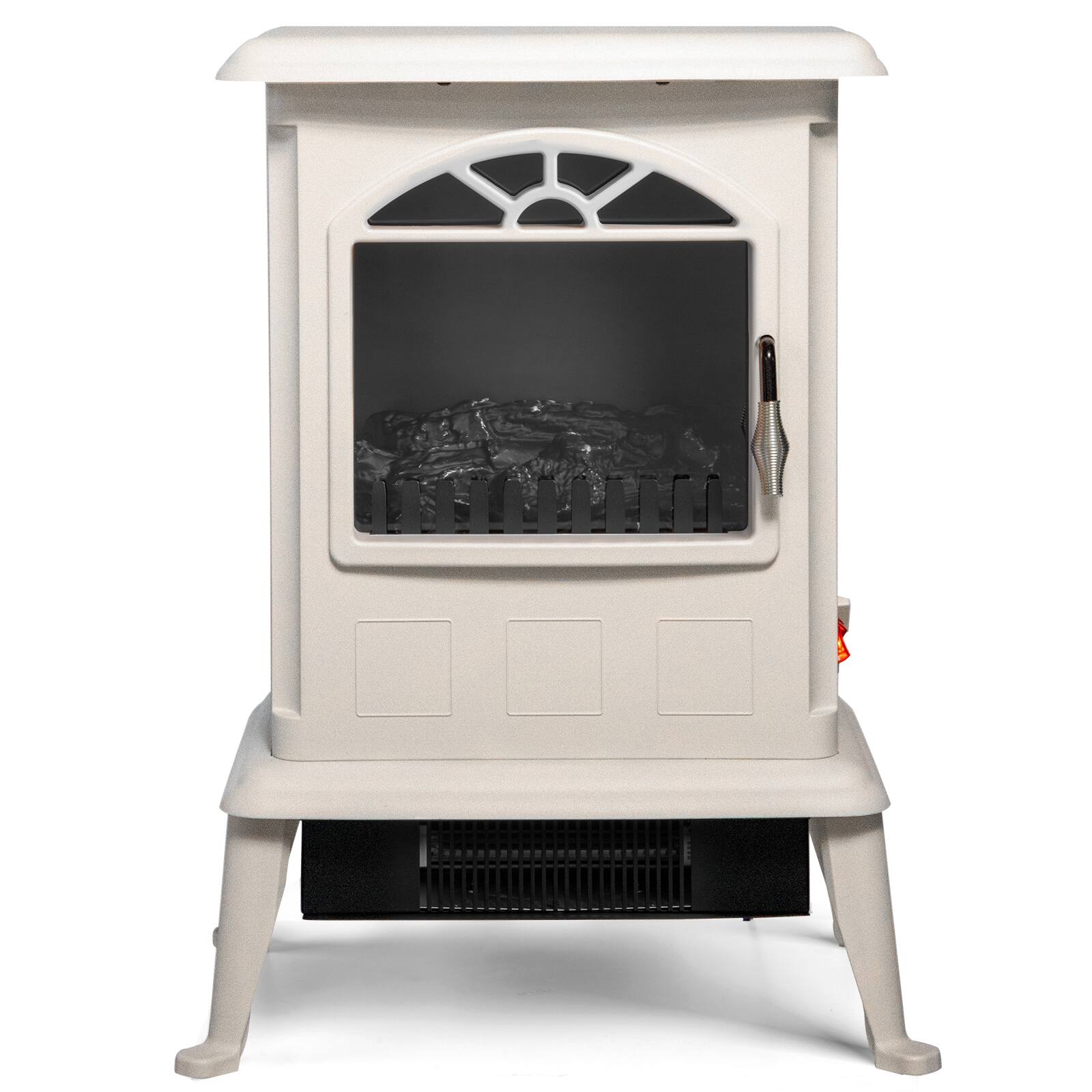 Alt View 1. Winado - Electric Fireplace Stove,1500W Infrared Heater with 3D Realistic Flame - White.
