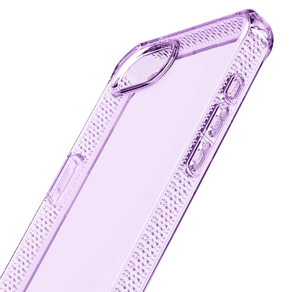 Alt View 5. Itskins - Spectrum_R Clear Case for Apple iPhone 16e / iPhone 15 / iPhone 14 / iPhone 13 - Purple.