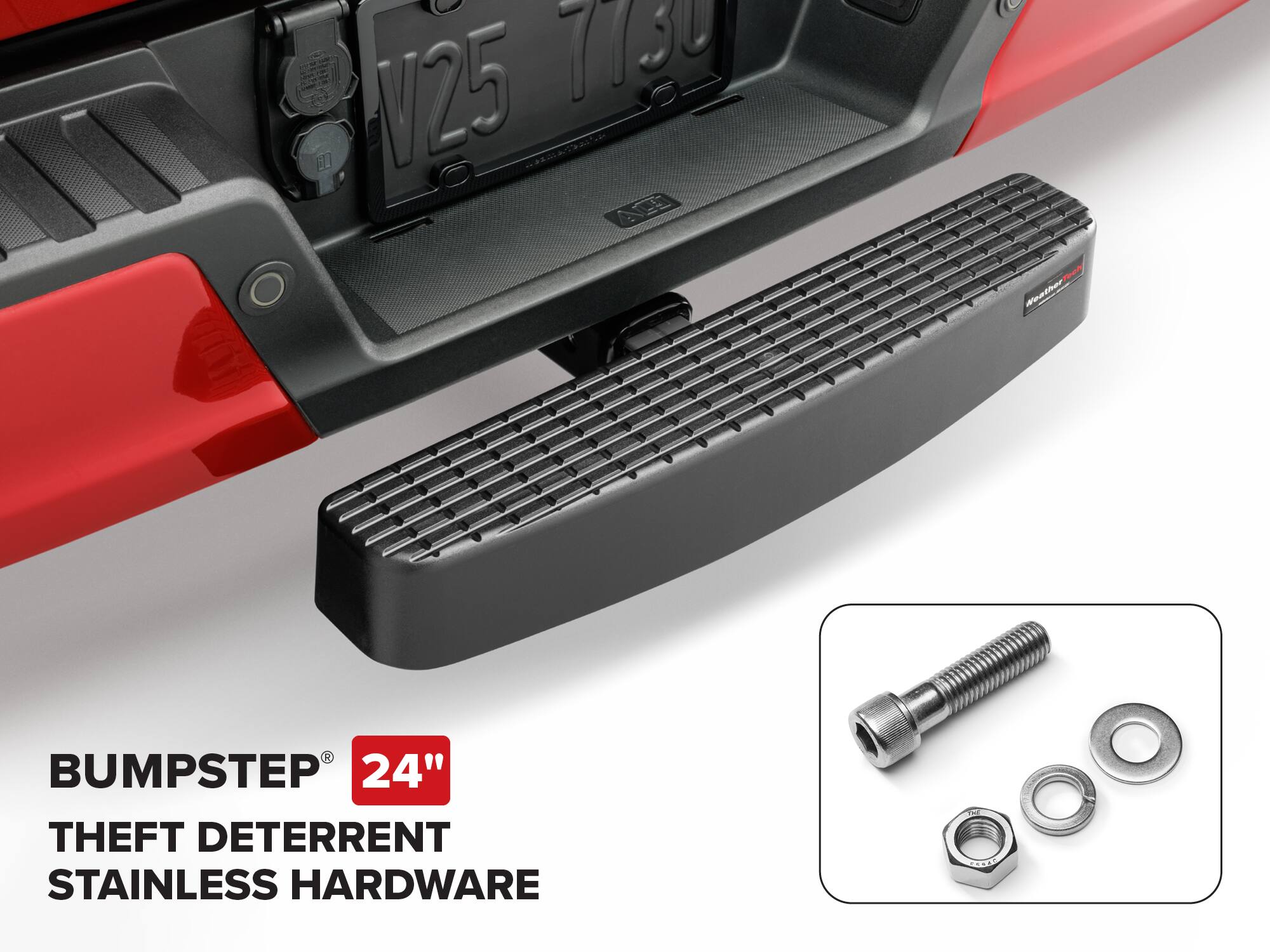 V25 7730  
Text Heather  
BUMPSTEP 24" THEFT DETERRENT STAINLESS HARDWARE