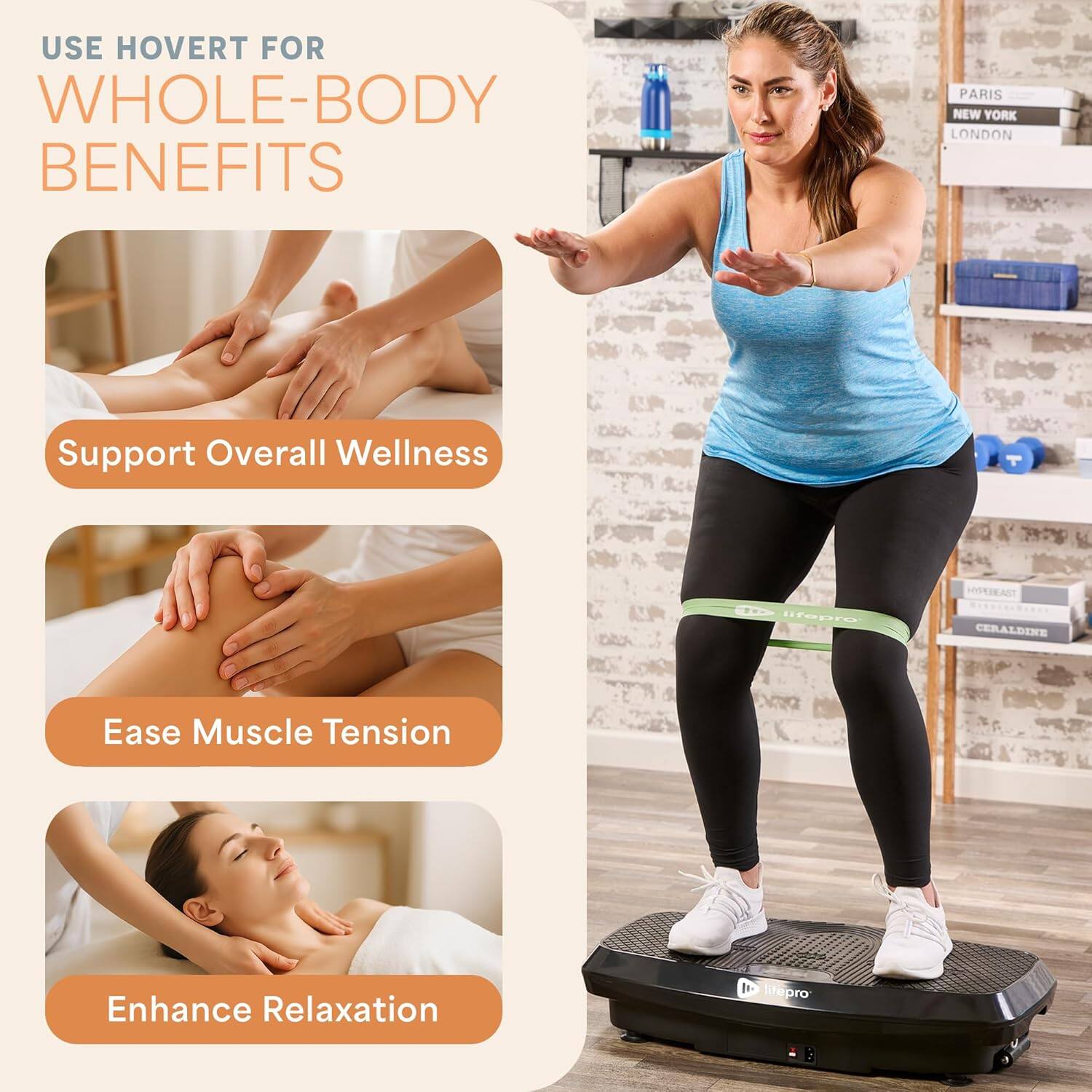 USE HOVERT FOR WHOLE-BODY BENEFITS

Support Overall Wellness

Ease Muscle Tension

Enhance Relaxation