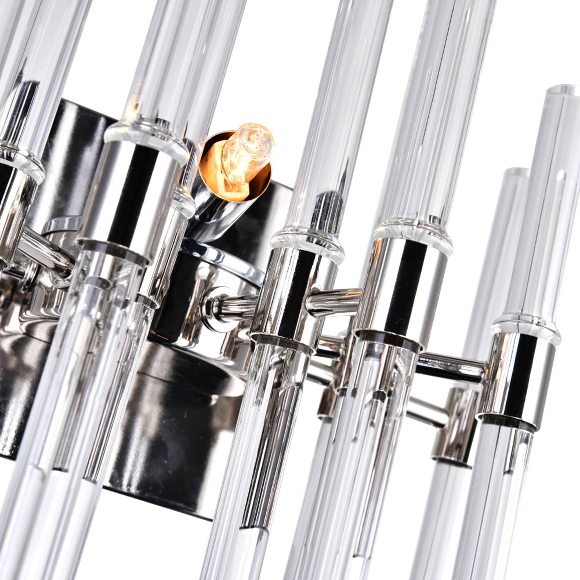 Left. CWI Lighting - Miroir 2 Light Wall Light With Polished Nickel Finish - Polished Nickel.