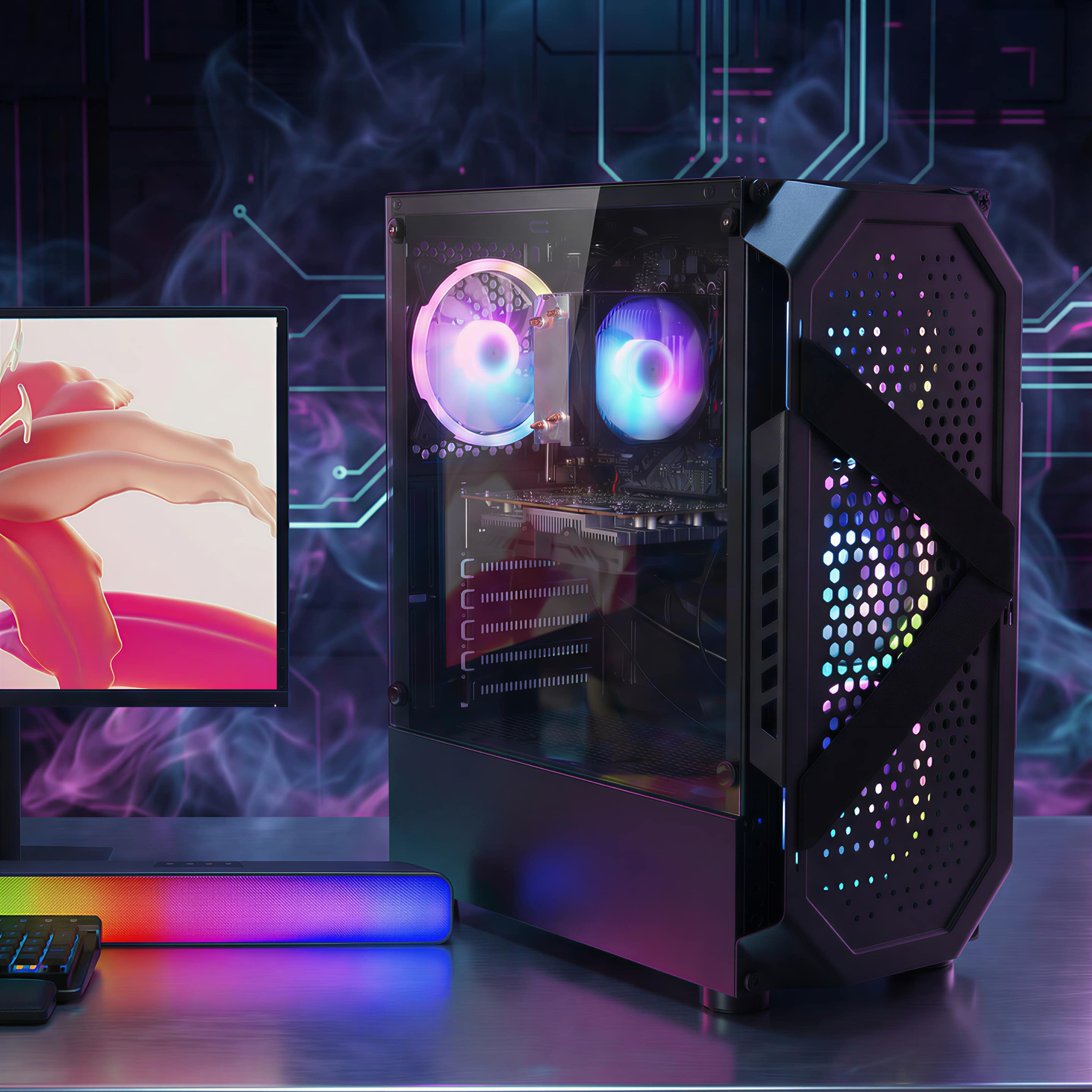 ゲーミングPC★Core i7 6700／16GB／SSD:736GB STGAubron Gaming Desktop PC, Intel Core i7 6700 up to 4.0Ghz