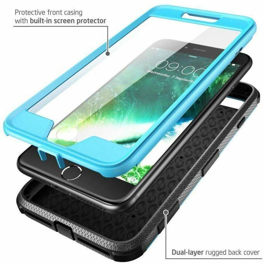 Protective front casing with built-in screen protector

Dual-layer rugged back cover