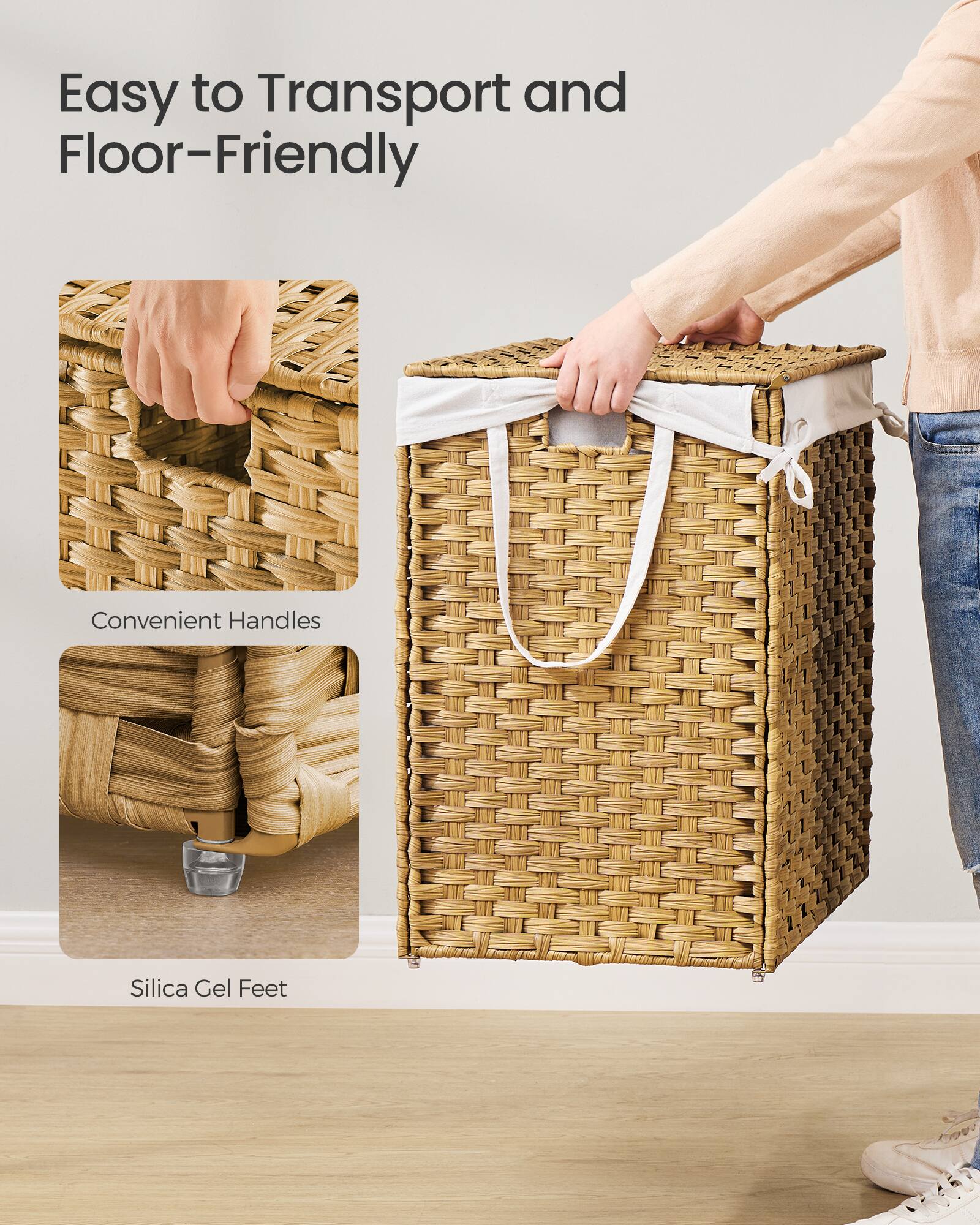 Easy to Transport and Floor-Friendly

Convenient Handles

Silica Gel Feet