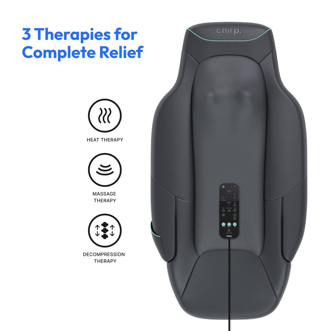 3 Therapies for Complete Relief

- Heat Therapy
- Massage Therapy
- Decompression Therapy