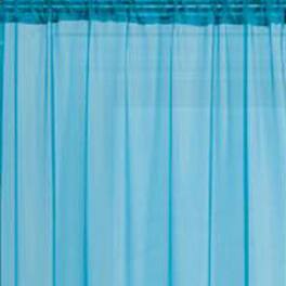 RT Designers Collection - Celine Neon Sheer Rod Pocket Curtain Panel 55 x 90 in - Blue