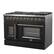 Angle. Forno Appliances - Galiano 5.36 Cu. Ft. Freestanding Double Oven Gas Convection Range with Left-Swing Door - Black.