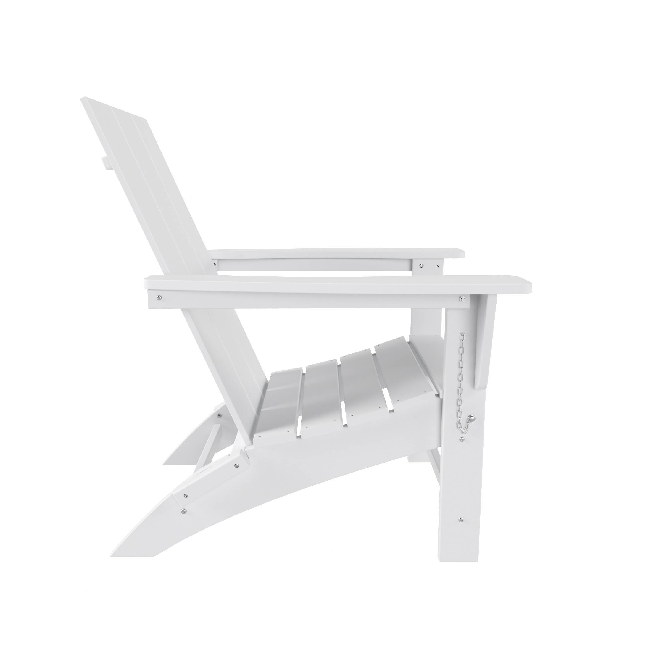 Back. WestinTrends - WestinTrends Ashore Outdoor HDPE Modern Folding Adirondack Chair - White.