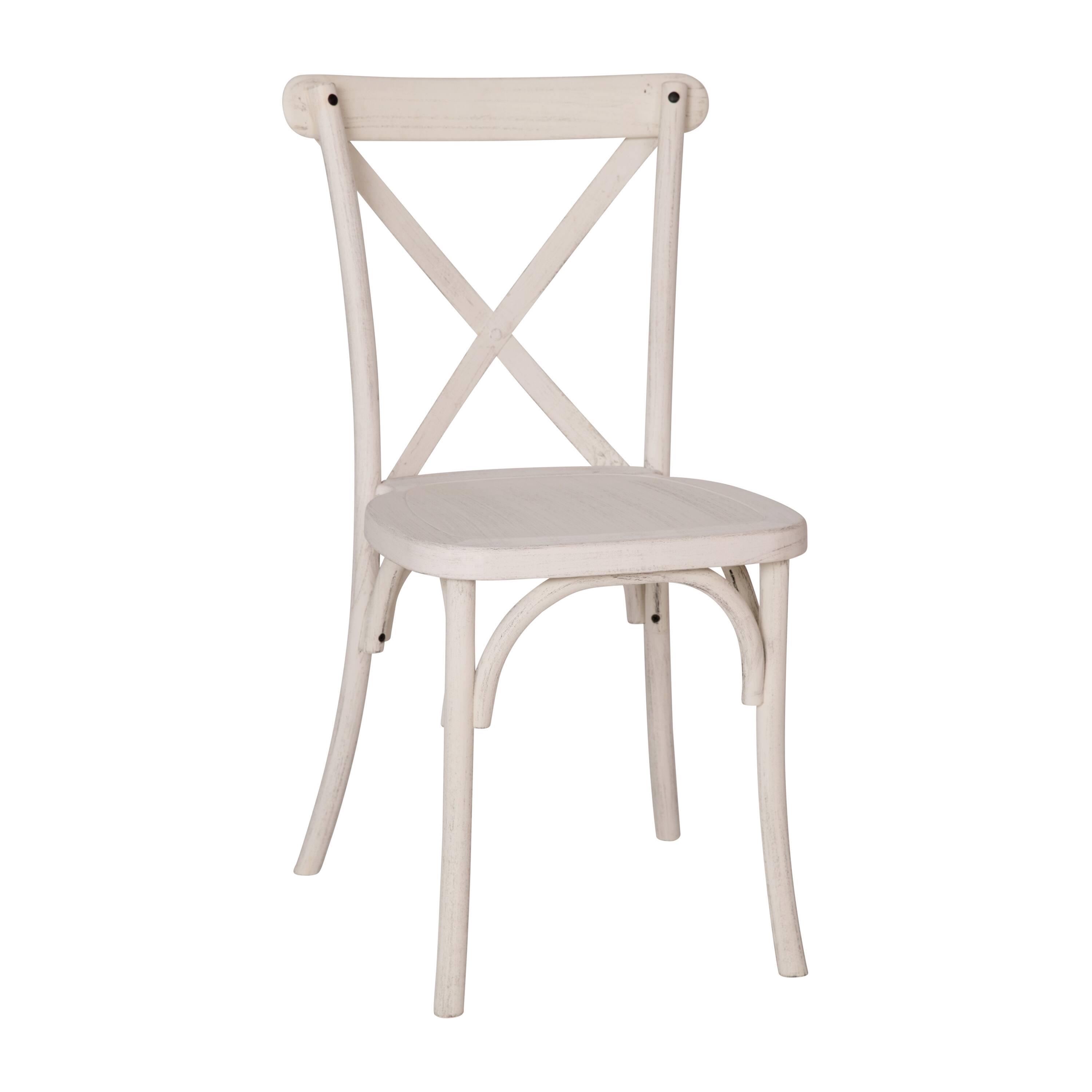 Alt View 1. Emma + Oliver - Resin X-Back Chair - White.