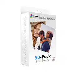 Compatible with/Compatible avec/Kompatibel/Compatibile Cameras Mint and con/Compatible Touch, Snap with/Compatible Snap. Zip. Compatible Polaroid zink 2"x 3" ZERO INK Premium Photo Paper 50-Pack USA -AD . (50 Sheets)