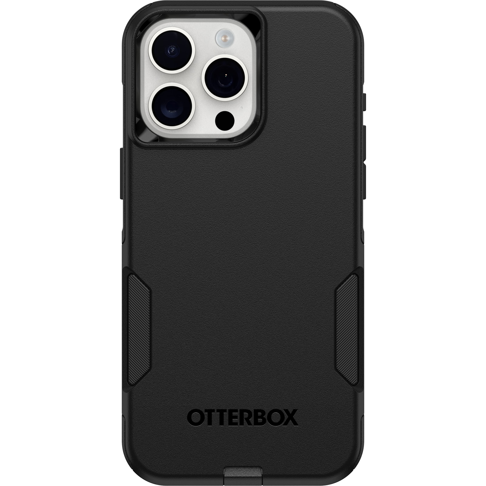 Front. OtterBox - Commuter Series Hard Shell for MagSafe for Apple iPhone 15 Pro Max - Black.