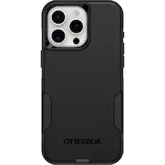 Front. OtterBox - Commuter Series Hard Shell for MagSafe for Apple iPhone 15 Pro Max - Black.