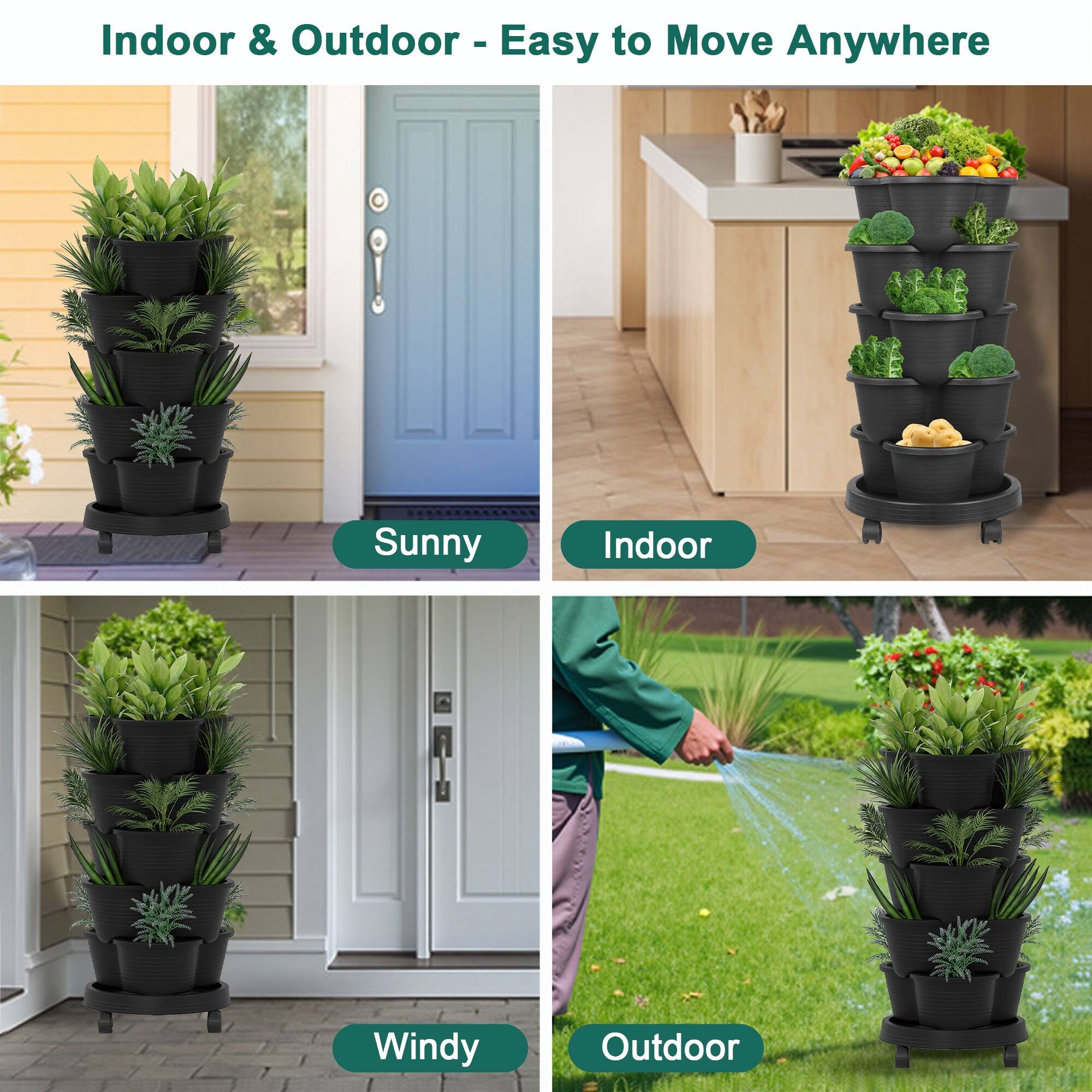 Indoor & Outdoor - Easy to Move Anywhere

Sunny Indoor  
Windy Outdoor