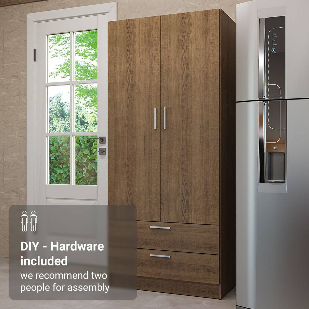 DIY - Hardware included  
we recommend two people for assembly