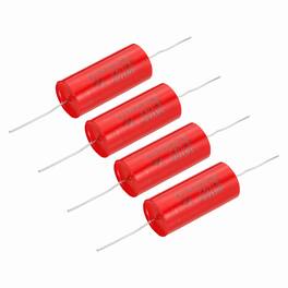 Unique Bargains - 4pcs 15uf Frequency Divider Capacitor, 250V Axial Audio Speaker Crossover MKP Film Capacitor - Red