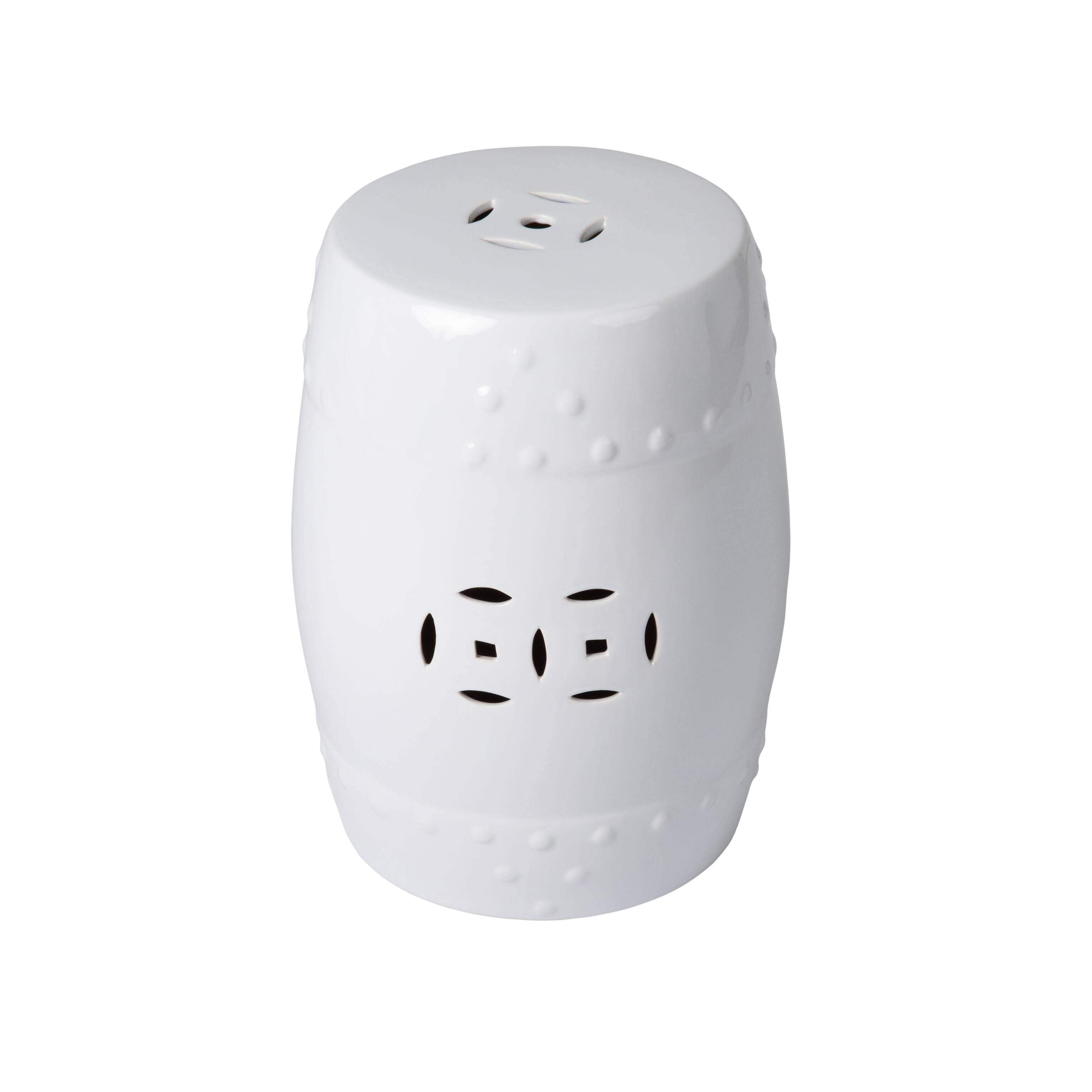 Alt View 11. Patio Sense - Double Medallion Ceramic Garden Stool.