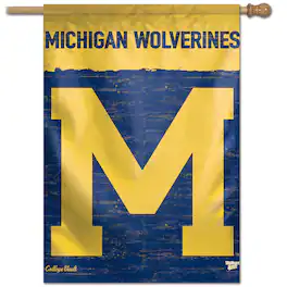 WinCraft - Michigan Wolverines 28" x 40" College Vault Single-Sided Vertical Banner - Multicolor