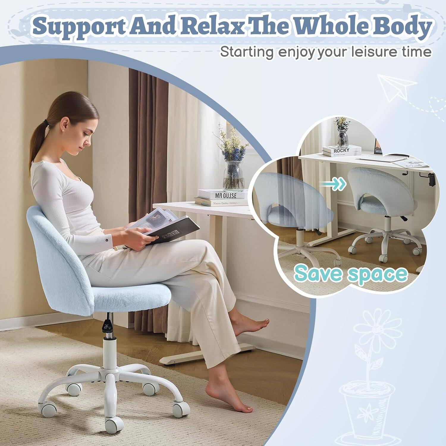 Support And Relax The Whole Body  
Starting enjoy your leisure time  

ROCKY OUISE  
Save space