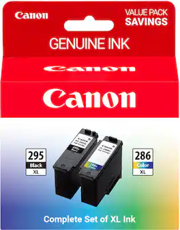 Canon - PG-295XL/CL-286XL High Yield Ink Cartridges (2-Pack) - Black/Tri-color
