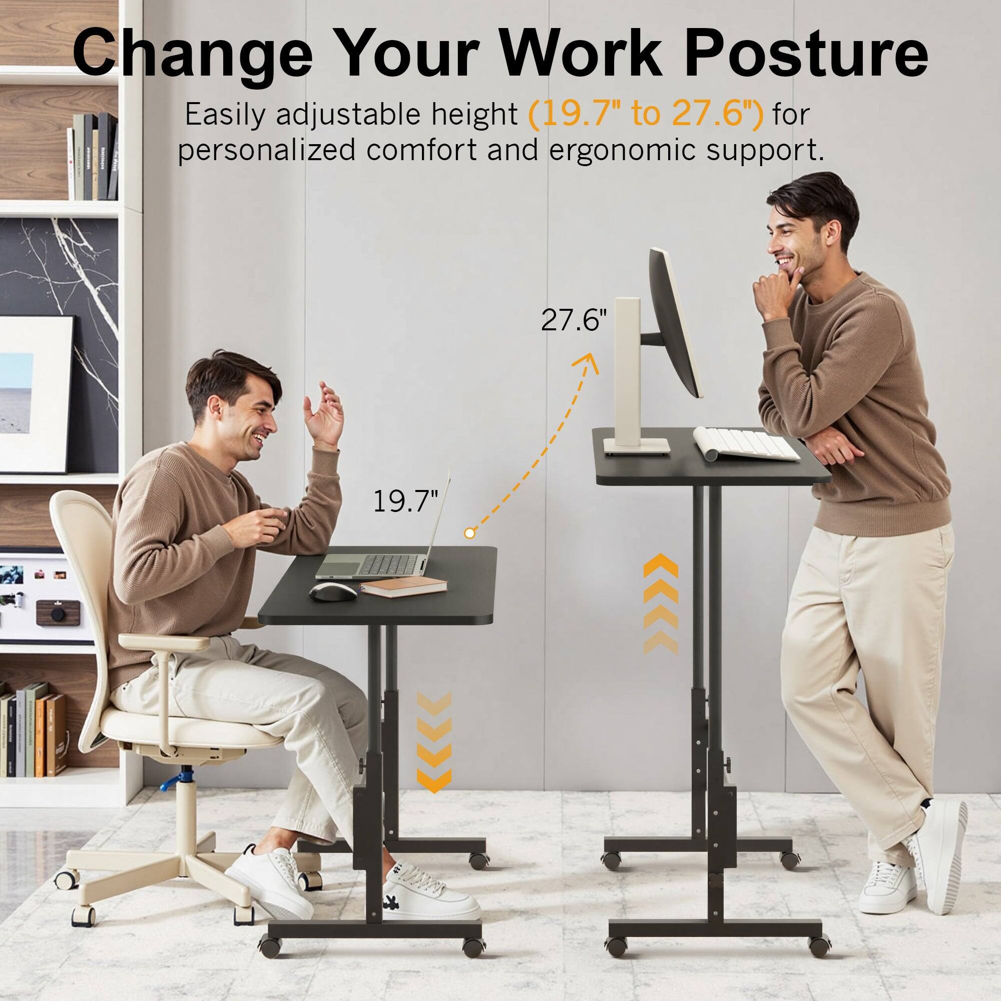 Change Your Work Posture

Easily adjustable height (19.7" to 27.6") for personalized comfort and ergonomic support.