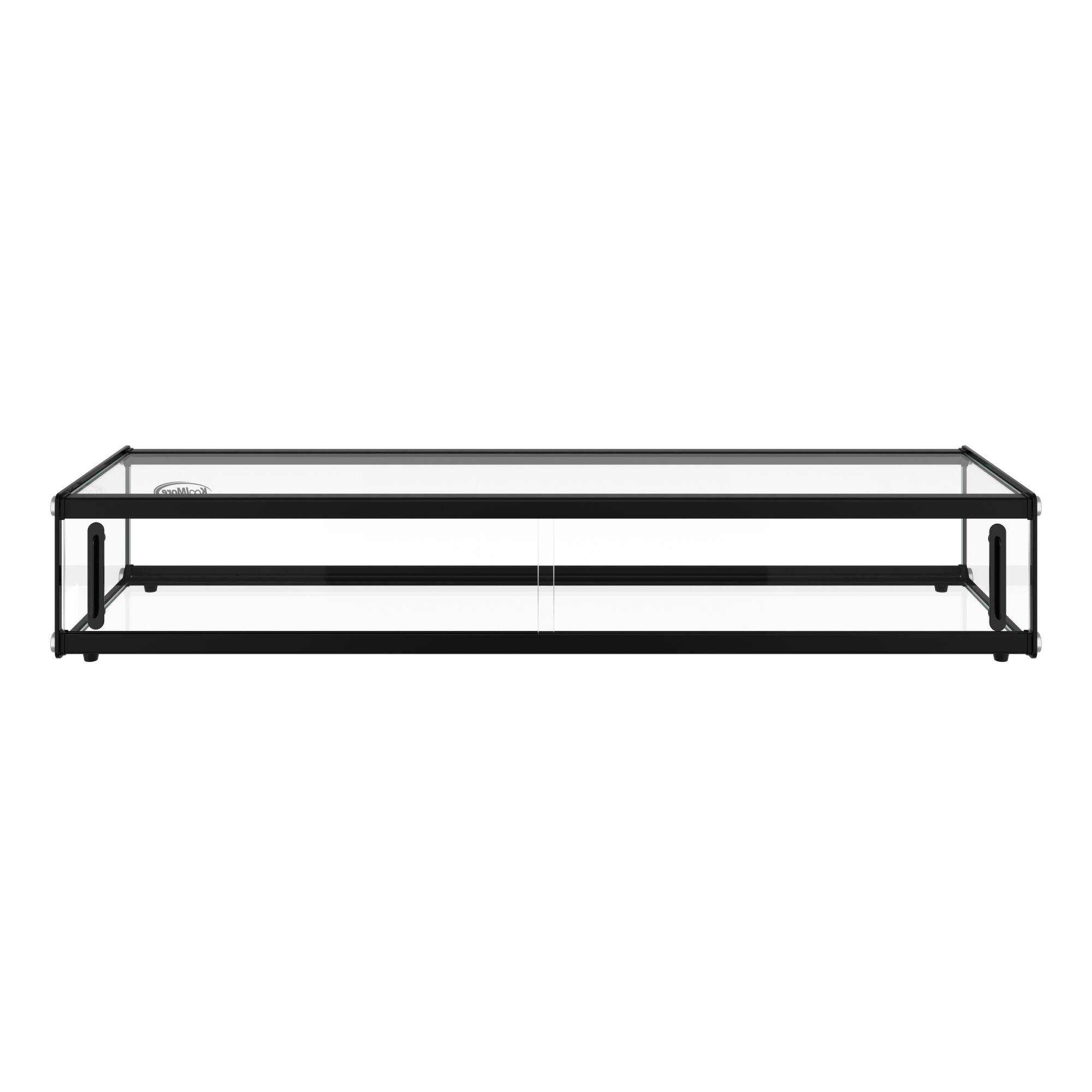 Alt View 3. Koolmore - 2.3 Cu Ft Slim  Flat Dry  Bakery Display Case with  Black Aluminum Accents  KM-DC-24SBK - Black.