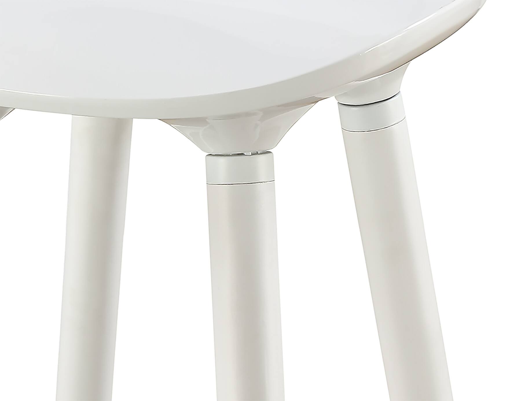 Alt View 13. Elle Decor - Caroline Wood Bar Stool - White.