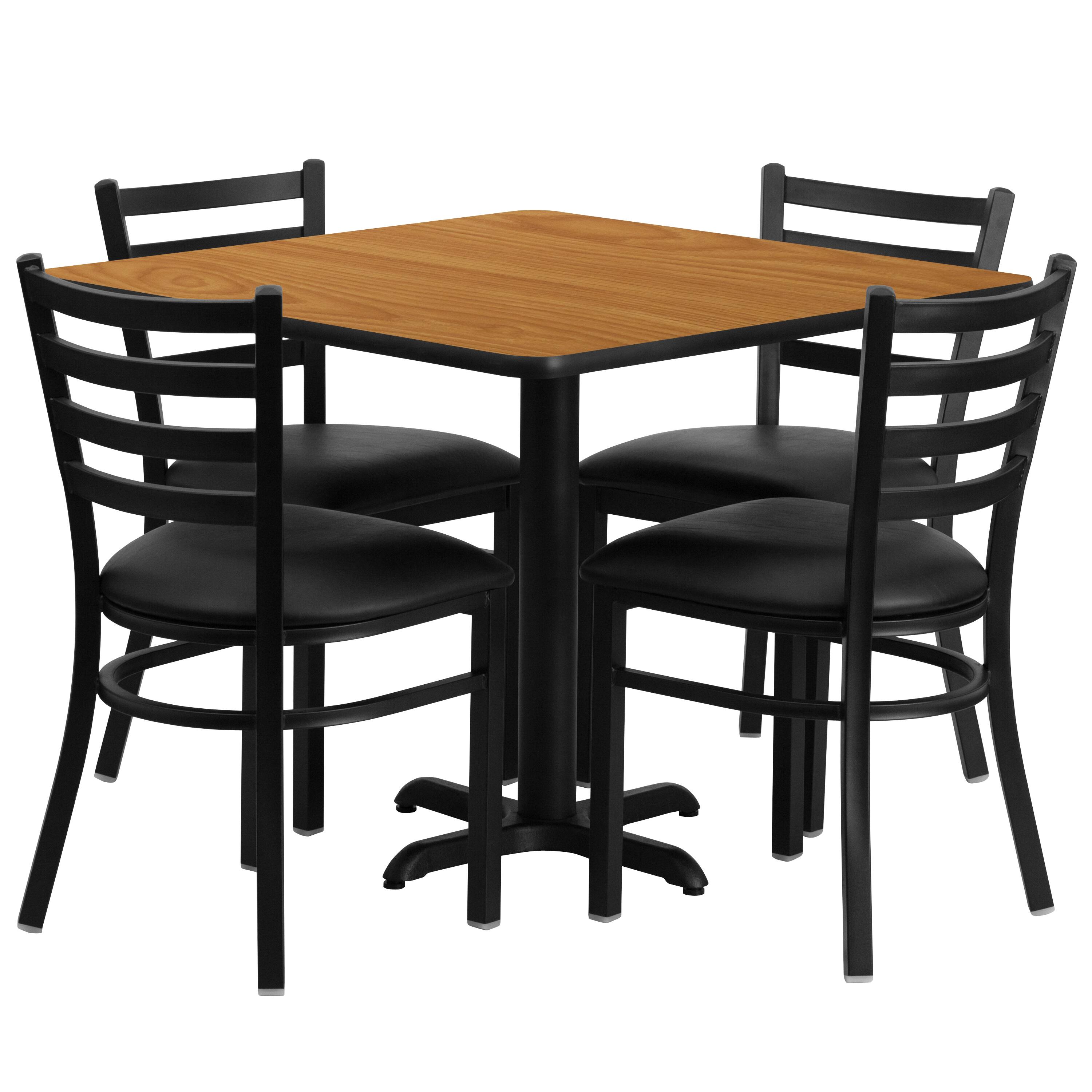 Natural Top/Black Vinyl Seat