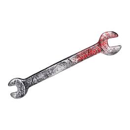 Underwraps - Blood Splattered Wrench 15 Inch Foam Adult Costume Accessory - Red