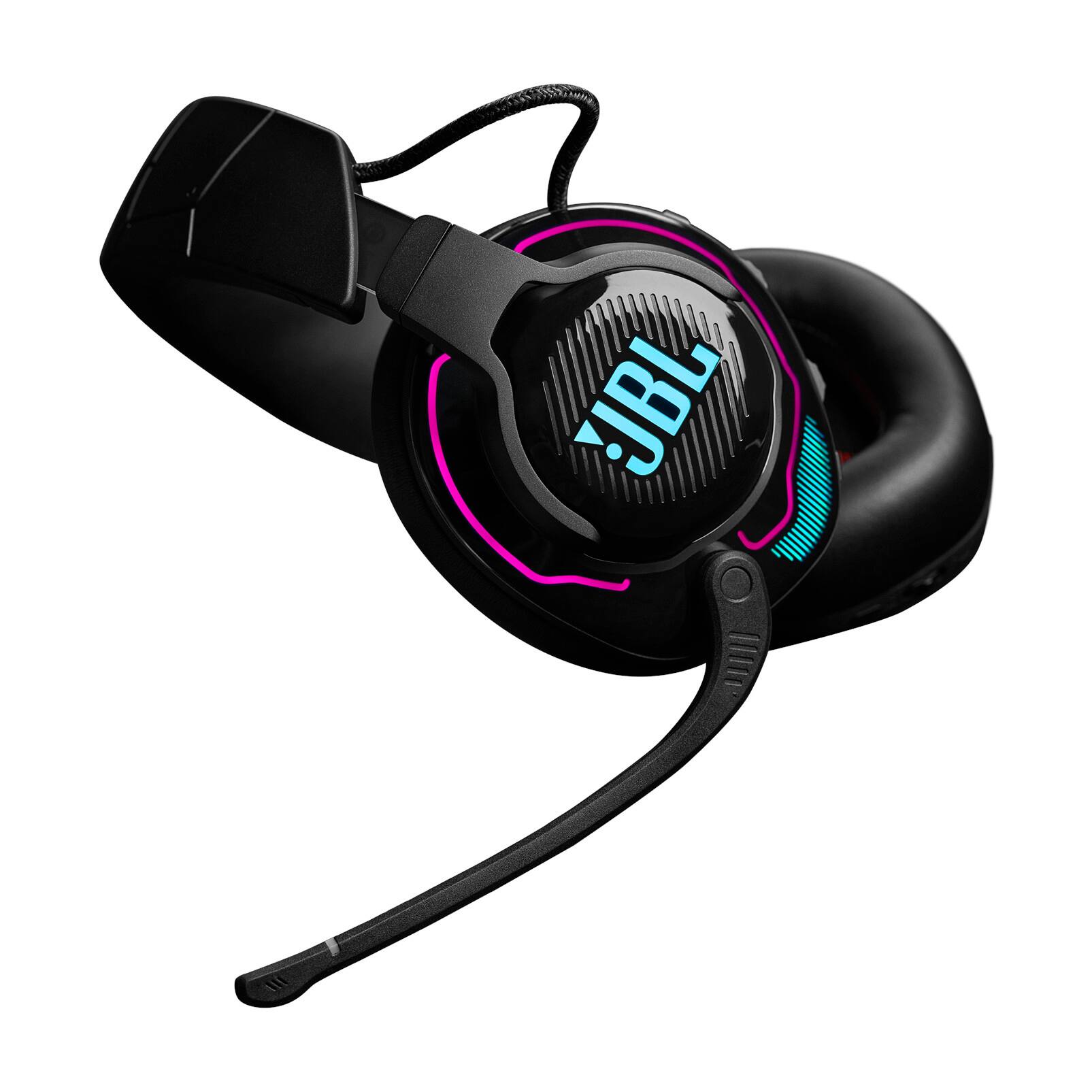 Alt View 8. JBL - Quantum 910X Wireless over-ear gaming headset with detachable boom mic - Black.
